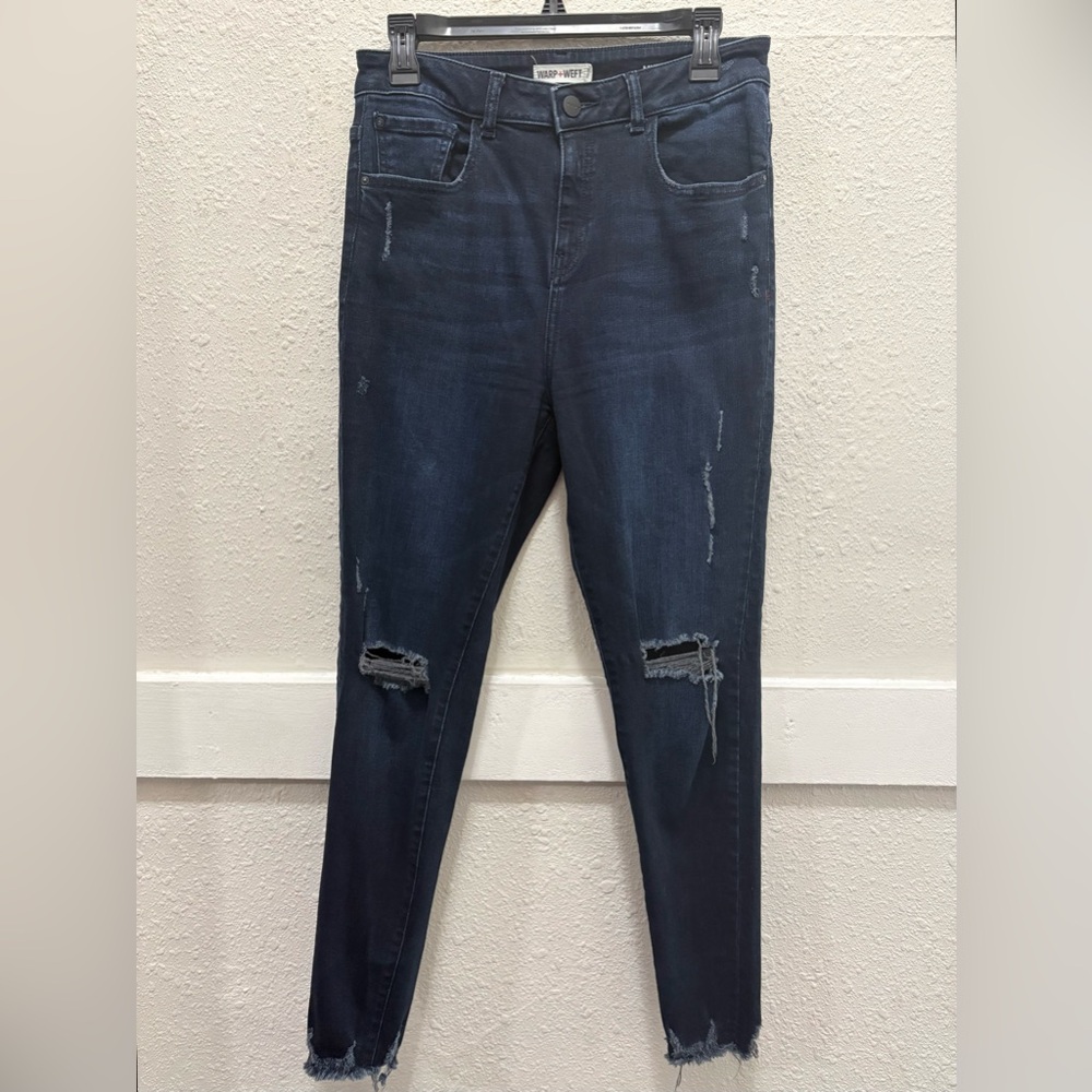 Warp + Weft MXP Milan High Rise Distressed Skinny Jeans 30x28